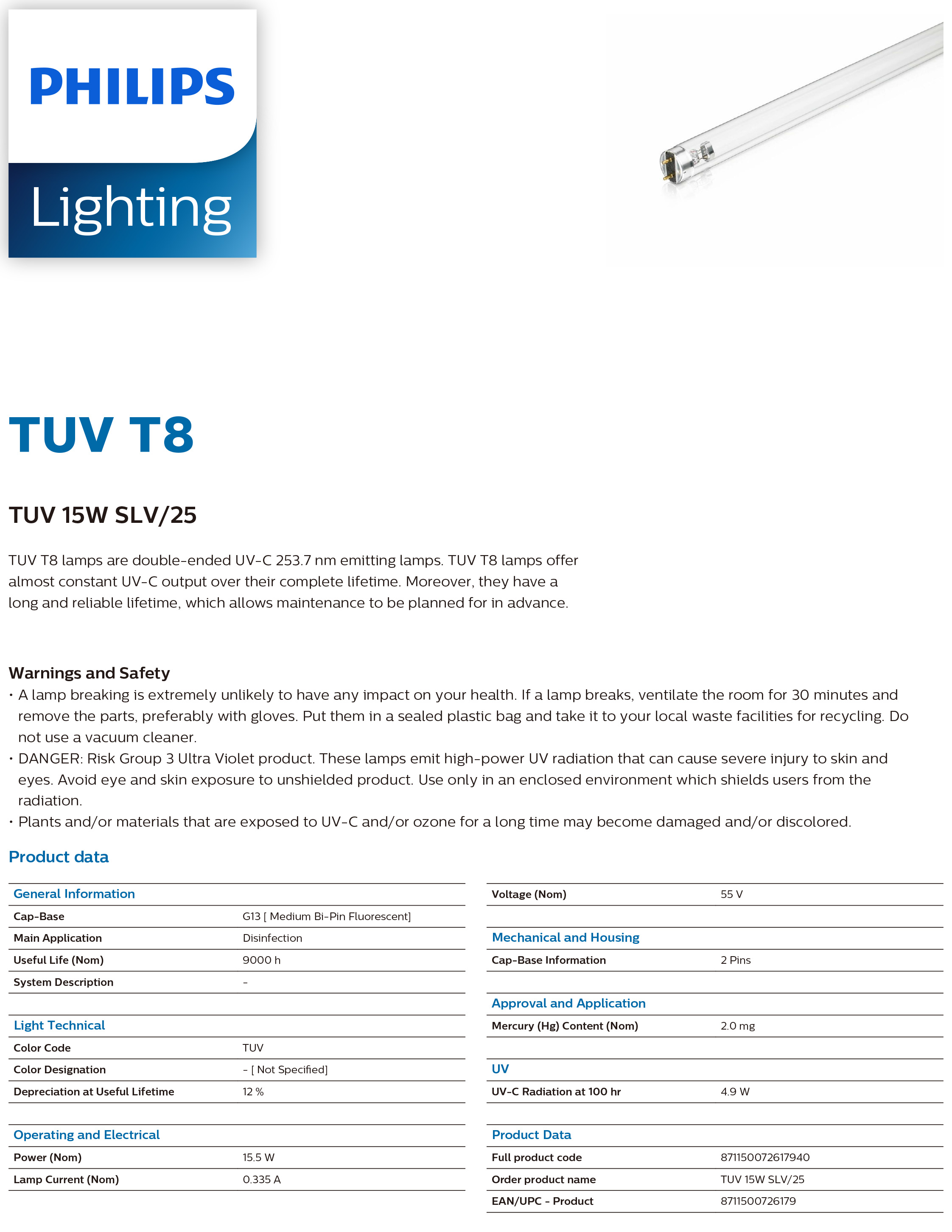 PHILIPS TUV15W 多維定向殺菌燈 飛利浦 消毒燈 滅菌燈 殺菌機 除蟎 紫外線殺菌燈 全電壓 紫外線殺菌燈